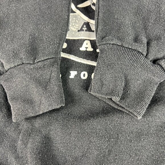 VTG 90s NFL Los Angeles Raiders AFC Sweatshirt Extra Large Black Faded Crewneck - Picture 7 of 15